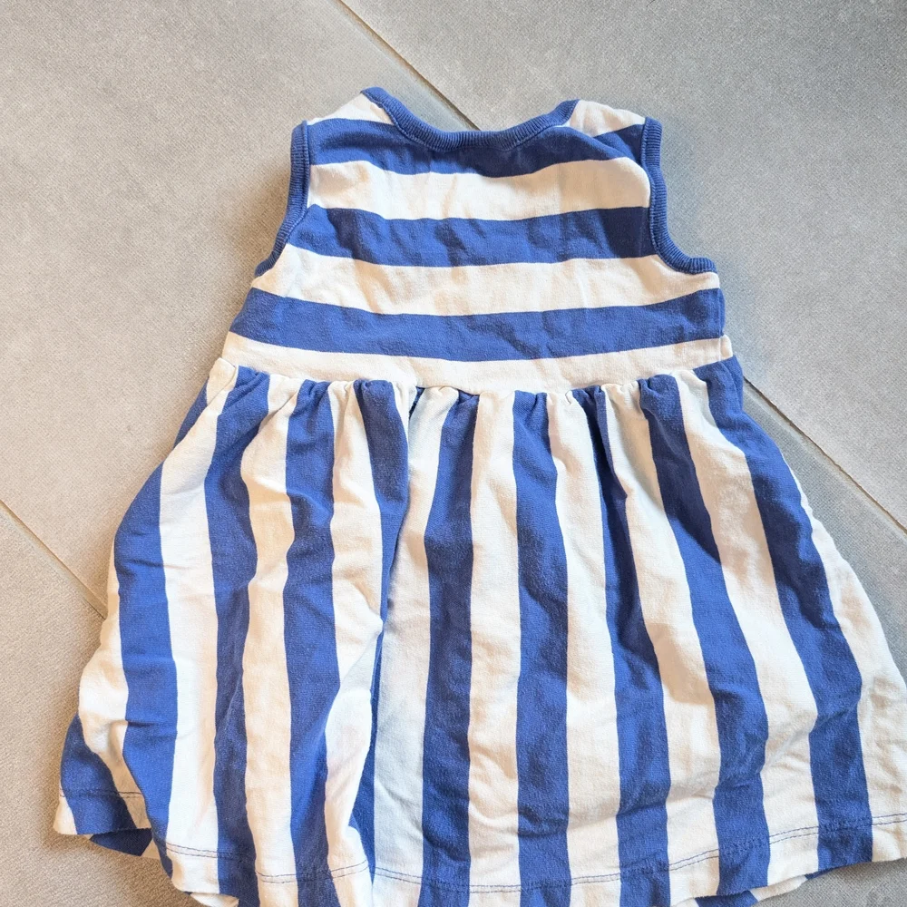 Striped Blue and White Diaper Cover Set
